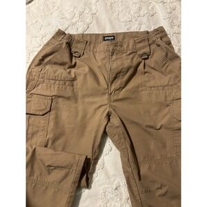 CQR Men's Tactical Cargo Work Pants 34W/30L Khaki Polyester Cotton